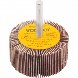 Roda de lixa 50 mm x 25 mm com haste, gr�o 220, VONDER