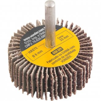 Roda de lixa 50 mm x 20 mm com haste, gr�o 36 VONDER