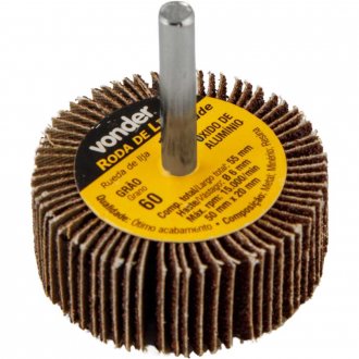 Roda de lixa 50 mm x 20 mm com haste, gr�o 60 VONDER