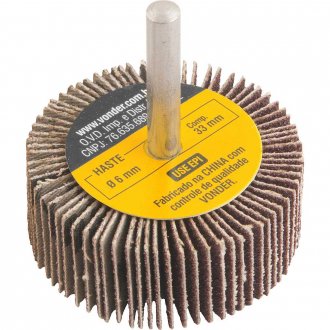 Roda de lixa 50 mm x 20 mm com haste, gr�o 80 VONDER