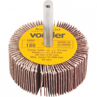 Roda de lixa 50 mm x 20 mm com haste, gr�o 180 VONDER