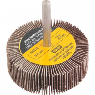 Roda de lixa 60 mm x 20 mm com haste, gr�o 120 VONDER
