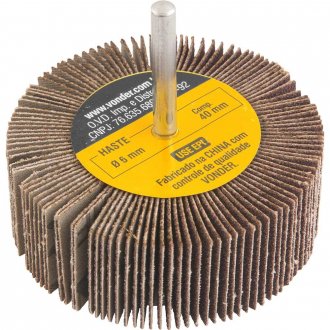 Roda de lixa 80 mm x 30 mm com haste, gr�o 80 VONDER
