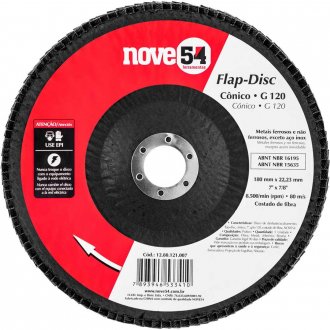 Flap-disc, disco de desbaste/acabamento, 7