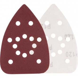Lixa delta com costado em pluma, 140 mm x 140 mm x 93 mm, gr�o 120, embalagem com 10 pe�as, VONDER
