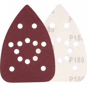 Lixa delta com costado em pluma, 140 mm x 140 mm x 93 mm, gr�o 180, embalagem com 10 pe�as, VONDER