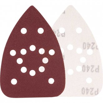 Lixa delta com costado em pluma, 140 mm x 140 mm x 93 mm, gr�o 240, embalagem com 10 pe�as, VONDER
