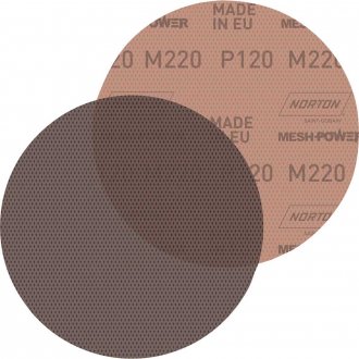 Disco de lixa telado com costado em pluma, 225 mm, gr�o 120, M220 MESHPOWER NORTON