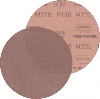 Disco de lixa telado com costado em pluma, 225 mm, gr�o 180, M220 MESHPOWER NORTON