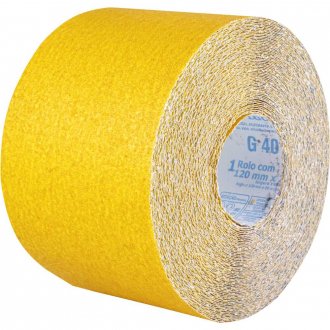 Lixa costado de papel em rolo, 120 mm x 25 m, gr�o 40, LP 100, VONDER
