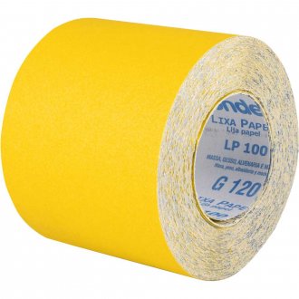 Lixa costado de papel em rolo, 120 mm x 25 m, gr�o 120, LP 100, VONDER