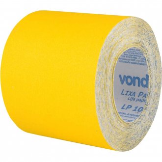 Lixa costado de papel em rolo, 120 mm x 25 m, gr�o 180, LP 100, VONDER
