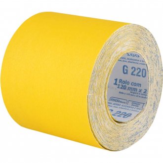 Lixa costado de papel em rolo, 120 mm x 25 m, gr�o 220, LP 100, VONDER