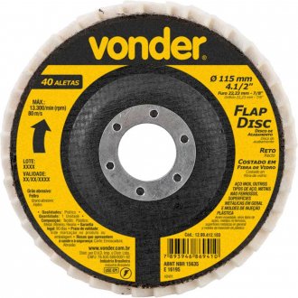 Flap-disc, disco de acabamento, 4.1/2