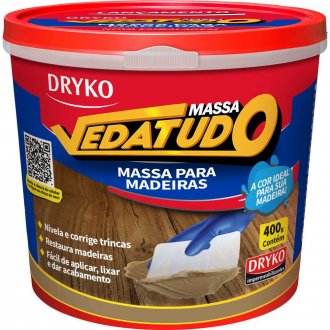 Massa para madeira, cerejeira, 400 g, vedatudo DRYKO