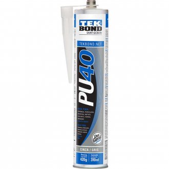 Selante de poliuretano PU 40, cinza, 310 ml, TEKBOND