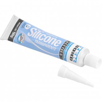 Borracha de silicone ac�tico, transparente, 50 g, blister, TEKBOND