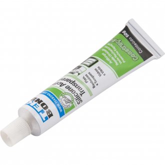 Borracha de silicone ac�tico, transparente, 50 g, tubete, TEKBOND