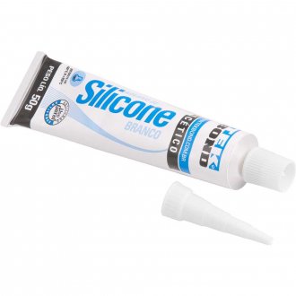 Borracha de silicone ac�tico, branco, 50 g, TEKBOND