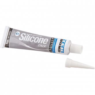 Borracha de silicone ac�tico, alta temperatura, cinza, 50 g, TEKBOND