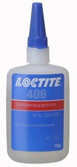 Adesivo instant�neo cianoacrilato, industrial, 406, 100 g, LOCTITE