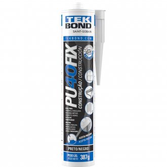 Selante de poliuretano, preto, 387 g, PU 40 FIX TEKBOND