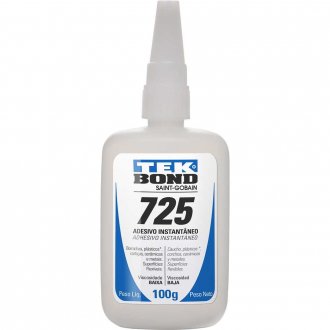 Adesivo instant�neo, a base de cianoacrilato, uso geral, transparente, 100 g, colagem extraforte, 725 TEKBOND