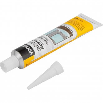 Borracha de silicone ac�tico, transparente, 50 g, bl�ster, VONDER