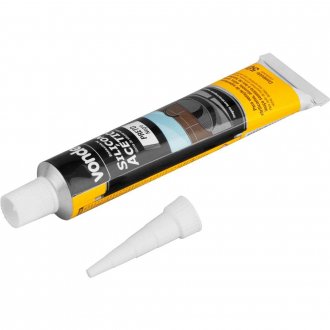 Borracha de silicone ac�tico, preto, 50 g, bl�ster, VONDER