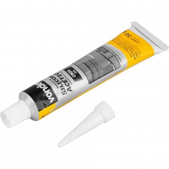 Borracha de silicone ac�tico, cinza, 50 g, bl�ster, VONDER