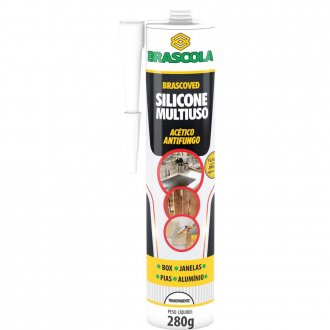Borracha de silicone Brascoved constru��o, 280 g, BRASCOLA
