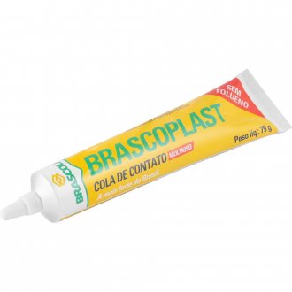 Adesivo de contato Brascoplast sem tolueno, bisnaga 75 g, BRASCOLA