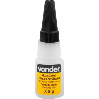 Adesivo instant�neo cianoacrilato, 7,5 g, caixa fechada, VONDER