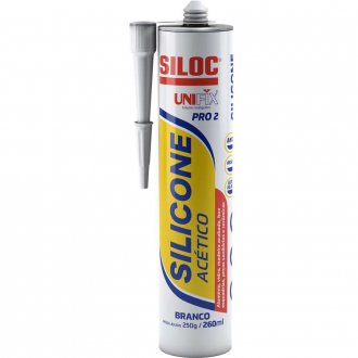 Borracha de silicone ac�tico, branco, 250 g, 102302UC UNIFIX