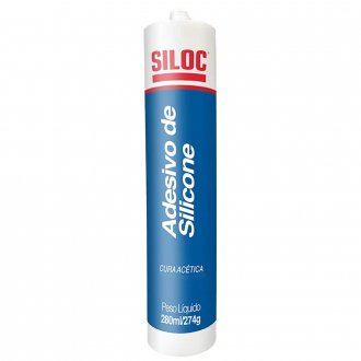 Borracha de silicone ac�tico, branco, 274 g, SILOC