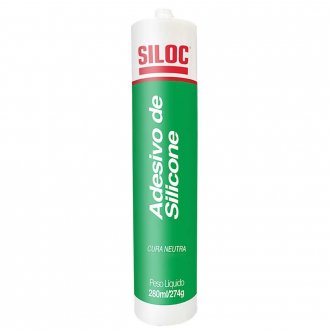 Borracha de silicone neutro, incolor, 274g / 280 ml, SILOC