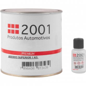 Adesivo pl�stico superior, 1 kg, branco, 9777, com catalisador 2001