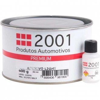 Adesivo pl�stico light, 0,600 gramas, branca, 9780, com catalisador 2001