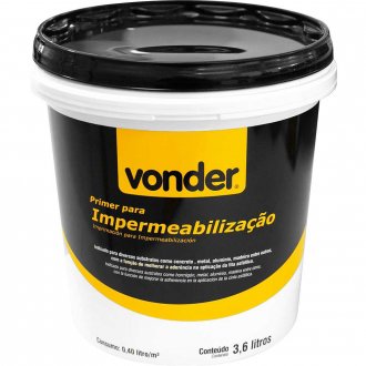 Primer para impermeabiliza��o, 3,6 litros, VONDER