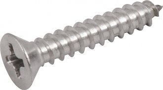 Parafuso autoatarraxante inox, 3,5 mm x 19,0 mm, cabe�a chata, phillips, VONDER