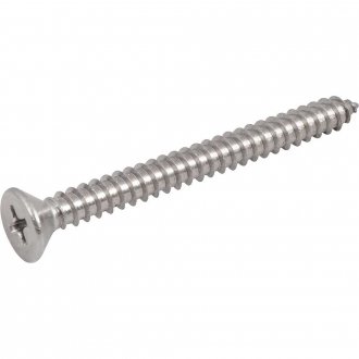 Parafuso autoatarraxante inox, 4,8 mm x 50,0 mm, cabe�a chata, phillips, VONDER