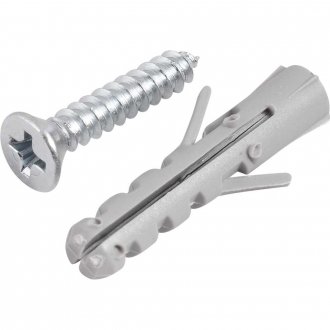 Parafuso autoatarraxante, 3,5 mm x 19,0 mm, cabe�a chata, phillips, com bucha 5 mm, VONDER