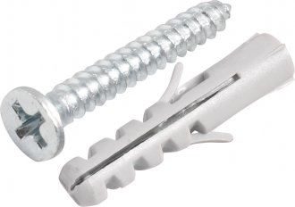 Parafuso autoatarraxante, 3,5 mm x 25,0 mm, cabe�a chata, phillips, com bucha 5 mm, VONDER