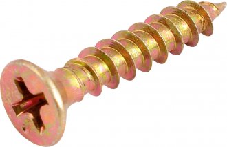 Parafuso madeira chipboard, cabe�a chata, fenda cruzada/phillips, 4,0 mm x 22,0 mm, VONDER