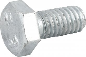 Parafuso sextavado zincado 6 mm x 12 mm, MA, rosca total, VONDER