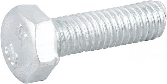 Parafuso sextavado zincado 6 mm x 20 mm, MA, rosca total, VONDER