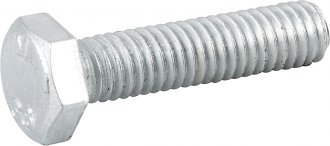 Parafuso sextavado zincado 6 mm x 25 mm, MA, rosca total, VONDER