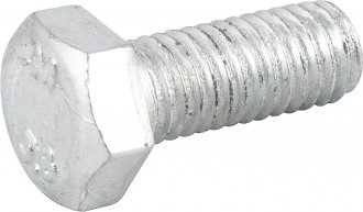 Parafuso sextavado zincado 8 mm x 20 mm, MA, rosca total, VONDER