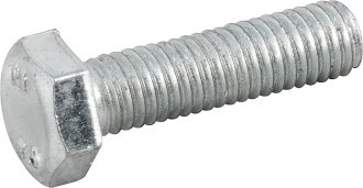 Parafuso sextavado zincado 8 mm x 30 mm, MA, rosca total, VONDER