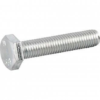 Parafuso sextavado zincado 10 mm x 50 mm, MA, rosca total, VONDER
